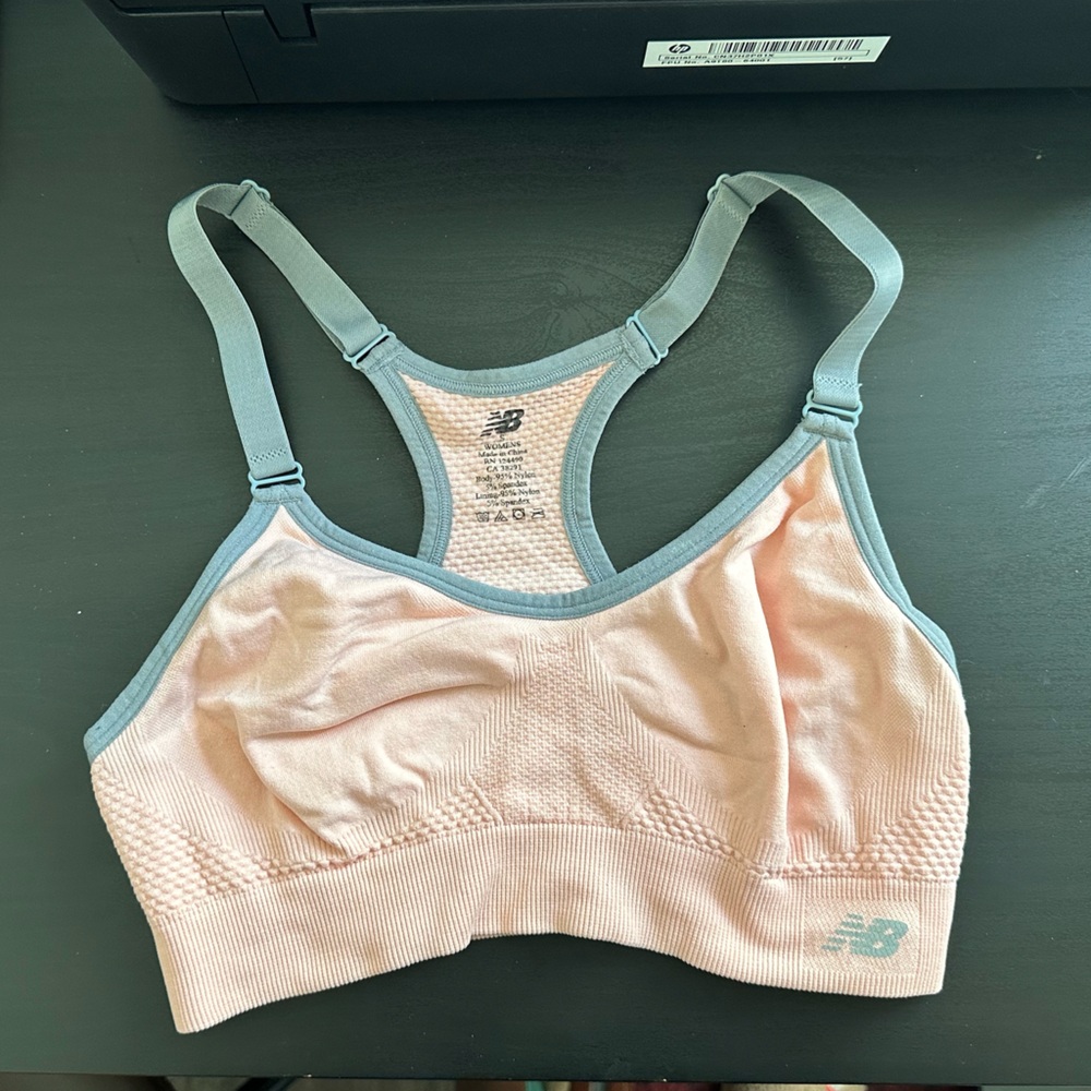 New Balance Baby Pink Sports Bra